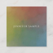 モダン抽象芸術アーエレガントプロフェッショナルテンプレート スクエア名刺 (正面)