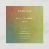 モダン抽象芸術アーエレガントプロフェッショナルテンプレート スクエア名刺 (裏面)