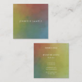 モダン抽象芸術アーエレガントプロフェッショナルテンプレート スクエア名刺 (正面/裏面)