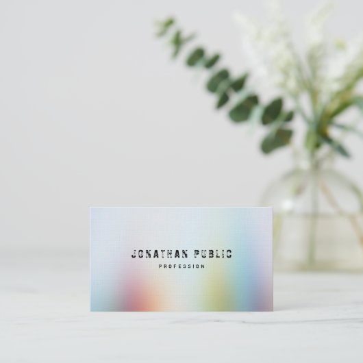 モダン抽象芸術アーエレガントプロフェッショナルテンプレート 名刺 (スタンド正面)