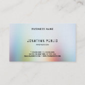 モダン抽象芸術アーエレガントプロフェッショナルテンプレート 名刺 (裏面)