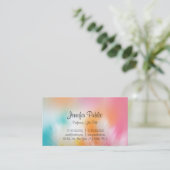 モダン抽象芸術アーカラフルトレンディーデザインエレガント 名刺 (スタンド正面)