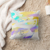 モダン抽象芸術アーカラフル芸術的絵を描線 クッション (ブランケット)