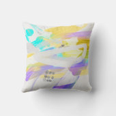 モダン抽象芸術アーカラフル芸術的絵を描線 クッション (裏面)