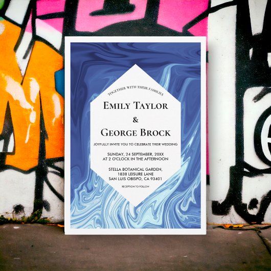 モダン抽象芸術アースタイリッシュト結婚最高傑作 招待状