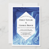 モダン抽象芸術アースタイリッシュト結婚最高傑作 招待状 (正面)