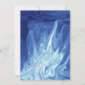 モダン抽象芸術アースタイリッシュト結婚最高傑作 招待状 (裏面)