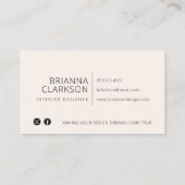 モダン抽象芸術アーストーンアート名刺 名刺 (裏面)