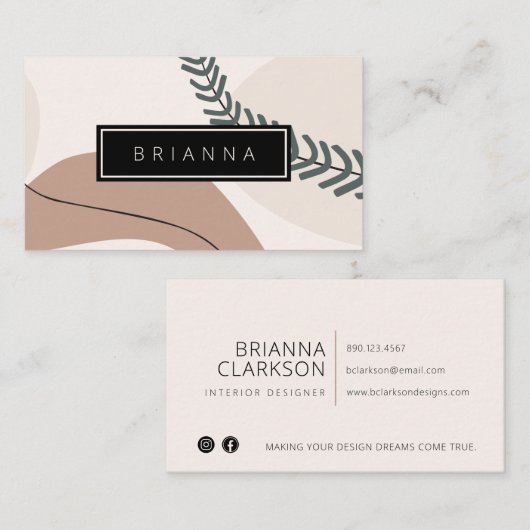 モダン抽象芸術アーストーンアート名刺 名刺 (正面/裏面)