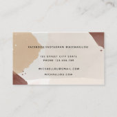 モダン抽象芸術アーストーントレンディー名刺 名刺 (裏面)