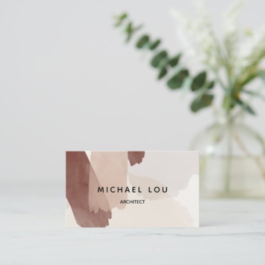 モダン抽象芸術アーストーントレンディー名刺 名刺 (スタンド正面)