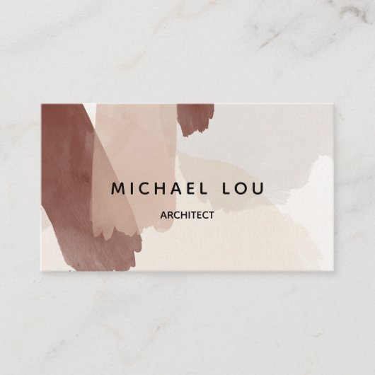 モダン抽象芸術アーストーントレンディー名刺 名刺 (正面)