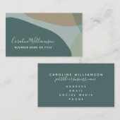 モダン抽象芸術アーストーン名前をカスタムするクリエイティブ 名刺 (正面/裏面)