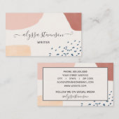 モダン抽象芸術アーストーン署名スクリプトBusin 名刺 (正面/裏面)