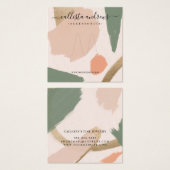 モダン抽象芸術アーストーン金ゴールドアートリングや輪ディスプレイ (正面&裏面)