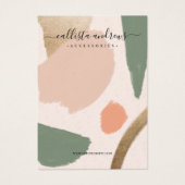 モダン抽象芸術アーストーン金ゴールドイヤリングディスプレイ (正面)