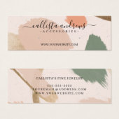 モダン抽象芸術アーストーン金ゴールドイヤリングディスプレイ (正面&裏面)