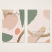 モダン抽象芸術アーストーン金ゴールドネックレスディスプレイ (正面&裏面)