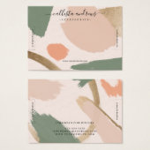 モダン抽象芸術アーストーン金ゴールドブレスレット表示 (正面&裏面)