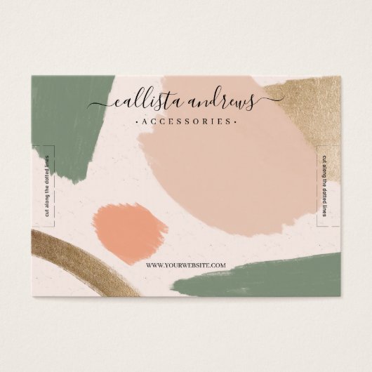 モダン抽象芸術アーストーン金ゴールドブレスレット表示 (正面)