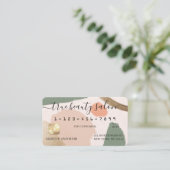 モダン抽象芸術アース金ゴールドアートクレジットカード 名刺 (スタンド正面)