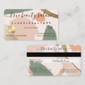 モダン抽象芸術アース金ゴールドアートクレジットカード 名刺 (正面/裏面)