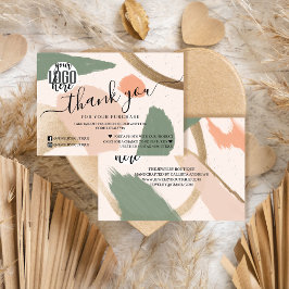 モダン抽象芸術アース音金ゴールドありがとう 名刺