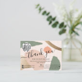 モダン抽象芸術アース音金ゴールドありがとう 名刺 (スタンド正面)