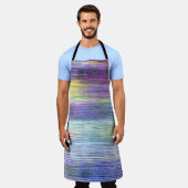 モダン抽象芸術アートのブラシストローク エプロン (着用した状態)