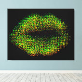 モダン抽象芸術アートの唇#13 キャンバスプリント (インサイチュ (ウッドフロア))