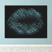 モダン抽象芸術アートの唇#23 キャンバスプリント (インサイチュ (ウッドフロア))