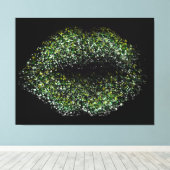 モダン抽象芸術アートの唇#28 キャンバスプリント (インサイチュ (ウッドフロア))