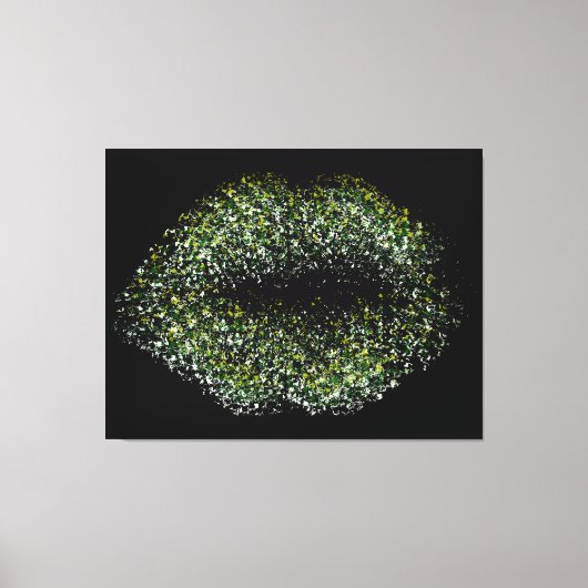 モダン抽象芸術アートの唇#28 キャンバスプリント (正面)