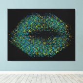 モダン抽象芸術アートの唇#47 キャンバスプリント (インサイチュ (ウッドフロア))