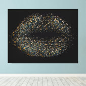 モダン抽象芸術アートの唇#4 キャンバスプリント (インサイチュ (ウッドフロア))