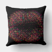 モダン抽象芸術アートの唇#7 クッション (裏面)