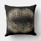 モダン抽象芸術アートの唇#9 クッション (裏面)