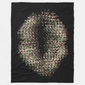 モダン抽象芸術アートの唇#9 フリースブランケット (正面)