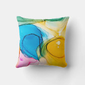 モダン抽象芸術アートアルコールインク クッション (裏面)