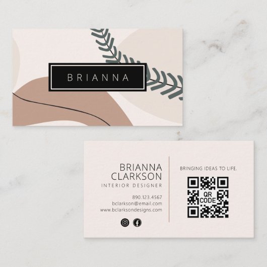 モダン抽象芸術アートアーストーン名刺 名刺 (正面/裏面)