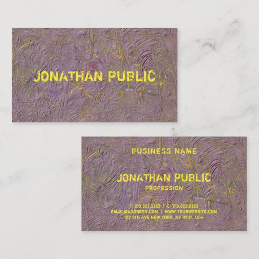 モダン抽象芸術アートエレガントテンプレート 名刺 (正面/裏面)