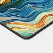 モダン抽象芸術アートカラフルスワーズモノグラム デスクマット (コーナー)