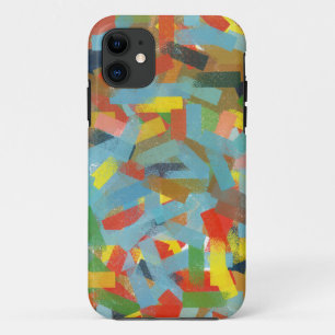 モダン抽象芸術アートジオメトリック絵画長方形 iPhone 11 ケース