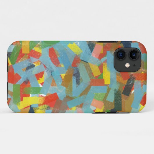 モダン抽象芸術アートジオメトリック絵画長方形 Case-Mate iPhoneケース (裏面(横))