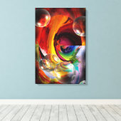 モダン抽象芸術アートセルダールのヒズリ作品 キャンバスプリント (インサイチュ (ウッドフロア))