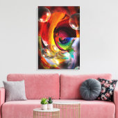 モダン抽象芸術アートセルダールのヒズリ作品 キャンバスプリント (インサイチュ (リビング))