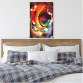 モダン抽象芸術アートセルダールのヒズリ作品 キャンバスプリント (インサイチュ (寝室))