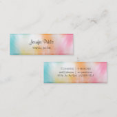 モダン抽象芸術アートテンプレートトレンディーカラフル スキニー名刺 (正面/裏面)