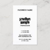 モダン抽象芸術アートテンプレート動揺して文字 名刺 (裏面)