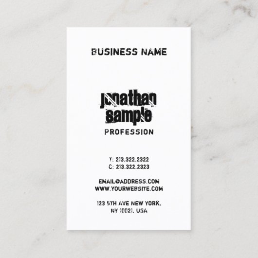 モダン抽象芸術アートテンプレート動揺して文字 名刺 (裏面)